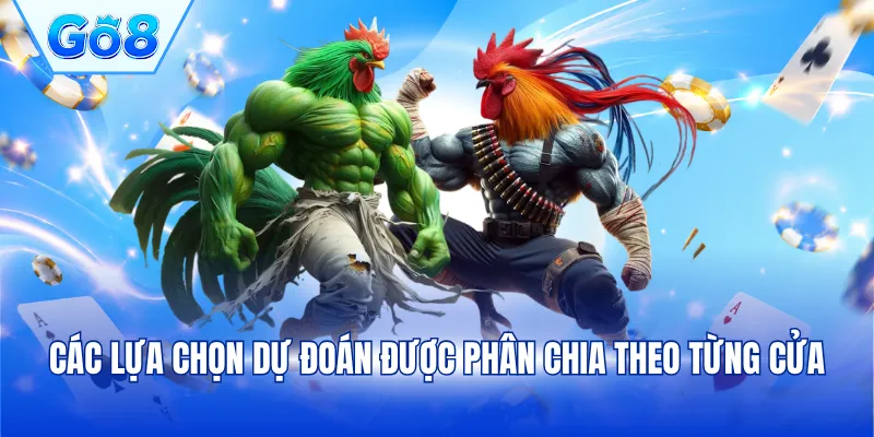 Các lựa chọn dự đoán được phân chia theo từng cửa